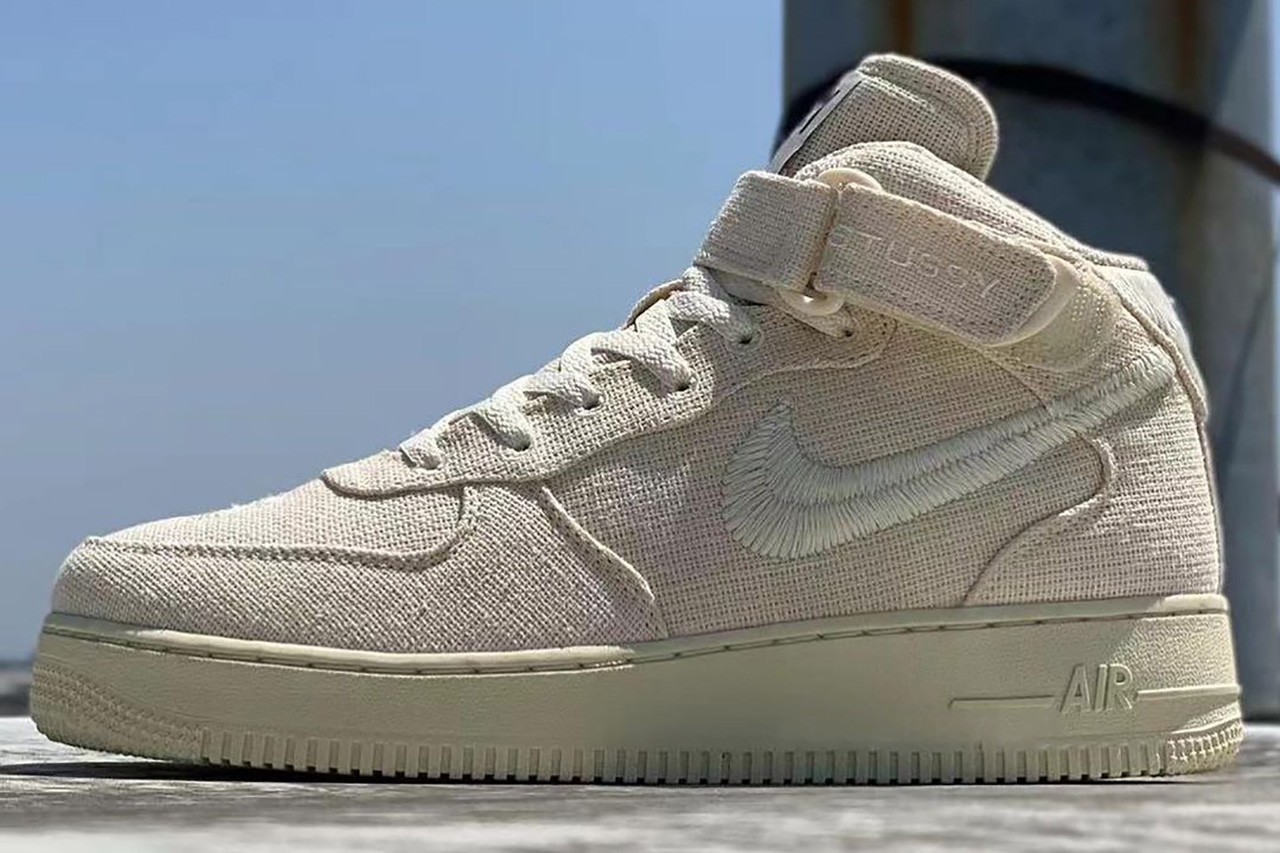 nike stussy af1 fossil